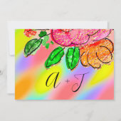 日付の保存フローラバラグリッターHoligraph Unicor セーブザデート (裏面)