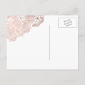 日付の保存フローラバラ金ゴールド紫ブドウ 案内ポストカード (裏面)