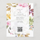 日付の保存フローラフレーム予算QRコードフォト チラシ (裏面)