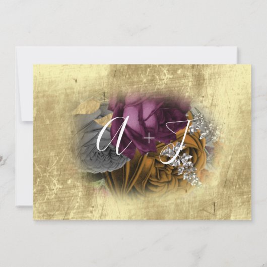 日付の保存フローラリース紫金ゴールド セーブザデート (裏面)