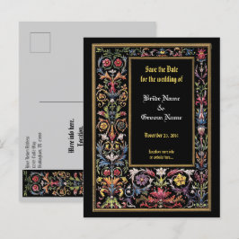 日付の保存フローラ照明中世はがき シーズンポストカード