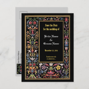 日付の保存フローラ照明中世はがき シーズンポストカード