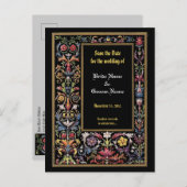 日付の保存フローラ照明中世はがき シーズンポストカード (正面/裏面)