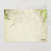 日付の保存フローラ結婚式招待状 ポストカード (裏面)