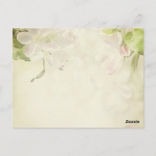 日付の保存フローラ結婚式招待状 ポストカード (裏面)