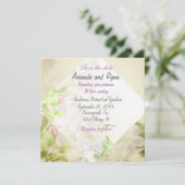 日付の保存フローラ結婚式招待状 招待状 (スタンド正面)