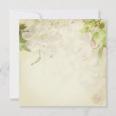 日付の保存フローラ結婚式招待状 招待状 (裏面)