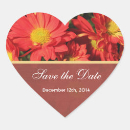 日付の保存フローラ結婚式用シール ハートシール