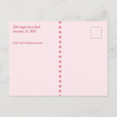 日付の保存ブライダルシャワー 案内ポストカード (裏面)