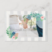 日付の保存モダンストライプフローラ セーブザデート (裏面)