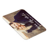 日付の保存モダン婚約フォトマグネットW S マグネット (右側)