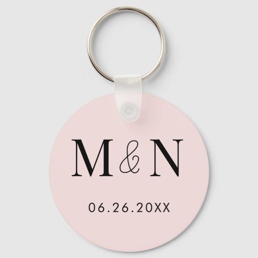 日付の保存モノグラムの キーホルダー (正面)