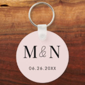 日付の保存モノグラムの キーホルダー (正面)