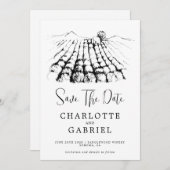 日付の保存ワイナリー結婚 セーブザデート (正面/裏面)