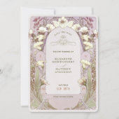 日付の保存ヴィンテージアールヌーボーによるミュシャ入力 招待状 (正面)