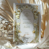 日付の保存ヴィンテージアールヌーボーによるミュシャ入力 招待状