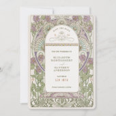 日付の保存ヴィンテージアールヌーボーによるミュシャ入力 招待状 (正面)