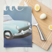 日付の保存ヴィンテージクラシック車 キッチンタオル (四つ折り)