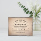 日付の保存ヴィンテージタイポグラフィ古いポストカード 案内ポストカード (スタンド正面)