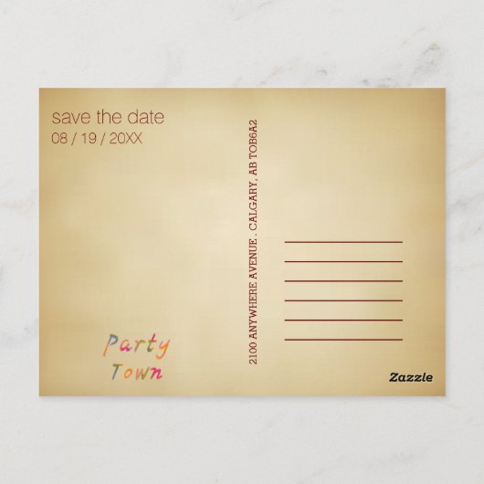 日付の保存ヴィンテージパーチメントアメージングアンティーク ポストカード (裏面)