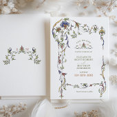 日付の保存ヴィンテージビクトリアンベルエポック 招待状