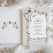 日付の保存ヴィンテージビクトリアンベルエポック 招待状