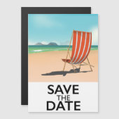 日付の保存ヴィンテージビーチDeckchair (正面/裏面)