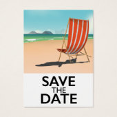 日付の保存ヴィンテージビーチDeckchair (正面)