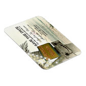 日付の保存ヴィンテージロマンチックビーチ先 マグネット (右側)