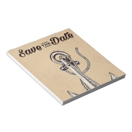 日付の保存ヴィンテージ航海のいかり ノートパッド (アングル)