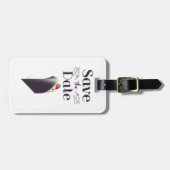 日付の保存ヴィンテージ航海の招待状 ラゲッジタグ (正面横)