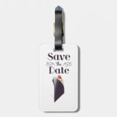 日付の保存ヴィンテージ航海の招待状 ラゲッジタグ (裏面縦)