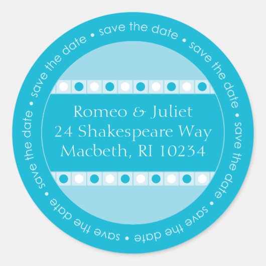 日付の保存住所 シール – ブルース (正面)