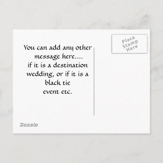 日付の保存写真はがき青きらきら光る 案内ポストカード (裏面)