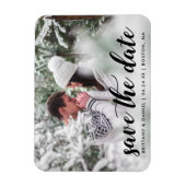 日付の保存婚約フォトスモダンクリプトB マグネット (縦)