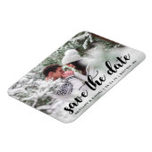 日付の保存婚約フォトスモダンクリプトB マグネット (左側)