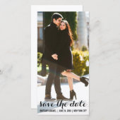 日付の保存婚約モダンフォトカードLV セーブザデート (正面/裏面)