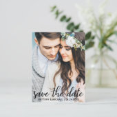 日付の保存婚約モダン写真はがきSB ポストカード (スタンド正面)