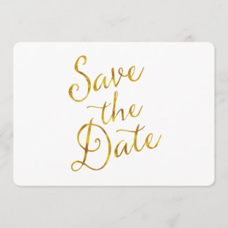 日付の保存引用文金ゴールドフォイフェイクル婚約 招待状