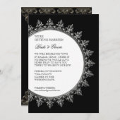 日付の保存招待状クラシックバロック旋回サークル 招待状 (正面/裏面)