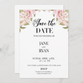 日付の保存招待状テンプレート 招待状 (正面/裏面)