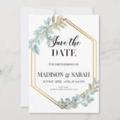 日付の保存招待状テンプレート 招待状 (正面)