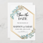 日付の保存招待状テンプレート 招待状 (正面/裏面)