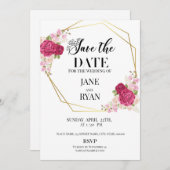 日付の保存招待状テンプレート 招待状 (正面/裏面)