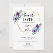 日付の保存招待状テンプレート 招待状 (正面)