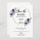 日付の保存招待状テンプレート 招待状 (正面/裏面)