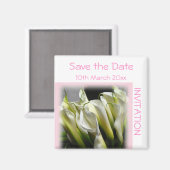 日付の保存招待状マグネットカラユリ マグネット (正面/裏面)