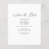 日付の保存招待状 (正面)