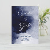 日付の保存招待状 – エレガントな結婚式の発表 招待状 (スタンド正面)