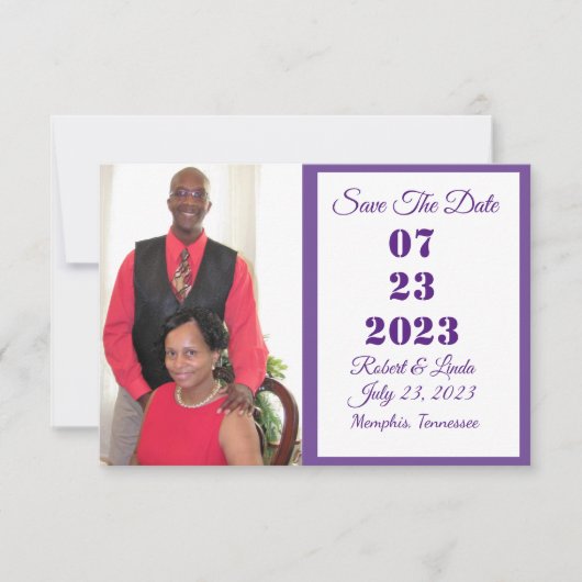 日付の保存招待状 セーブザデート (正面)